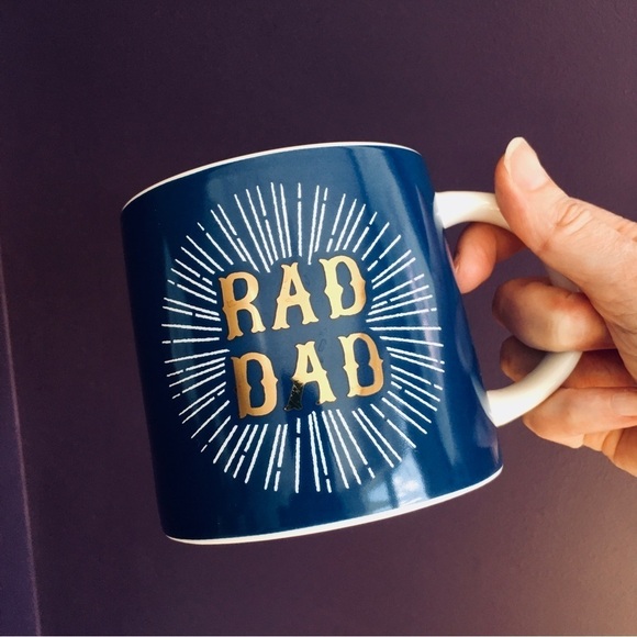 โRAD DADโ Coffee Mug, Navy Blue, White, Gold, 16 oz - Picture 17 of 17
